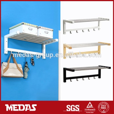 Wall Mounted Clothes Display Rack with Hooks