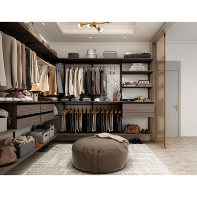 Hot sale metal and wood combined detachable wardrobe